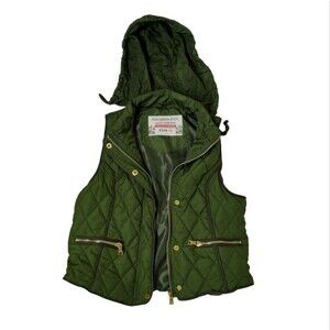 Honigman Kids Green Vest Quilted Hooded Green 10